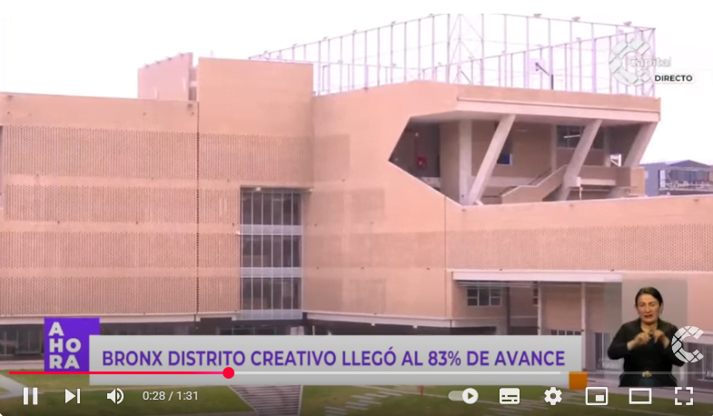 Obras del Bronx Distrito Creativo alcanzan el 83% de avance